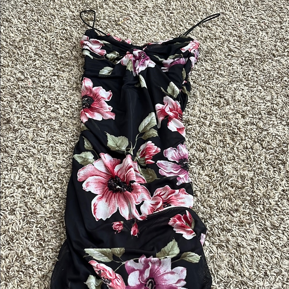 Rue21 Black Floral Midi Dress